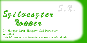 szilveszter nopper business card